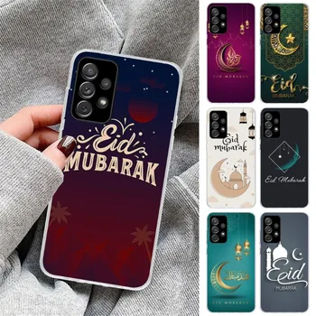 Eid Mubarak Al-Fitr Telefon tok Samsung Galaxy S23 S21 S22 Plus Ultra A12 A32 A53 Átlátszó burkolattal Érdekesség Shell
