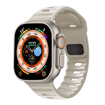 Szilikon Szíjjal Az Apple Nézni Zenekar 49mm 44mm 45mm 42mm 49 mm sport correa Watchband karkötő iwatch Serises 8 7 6 5 se Ultra