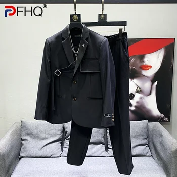 PFHQ 2023 Niche Design koreai Divat Ruhák Férfi Alkalmi Elegáns, Divatos Kabátok Készletek Magas Minőségű Férfi Ruhák Ingyenes Szállítás Új