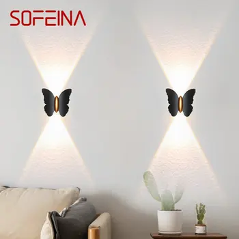 SOFEINA Egyszerűség Pillangó Mellett, Lámpák Modern Fali Lámpa LED IP65 Vízálló Az Erkélyes Nappali, Lépcső