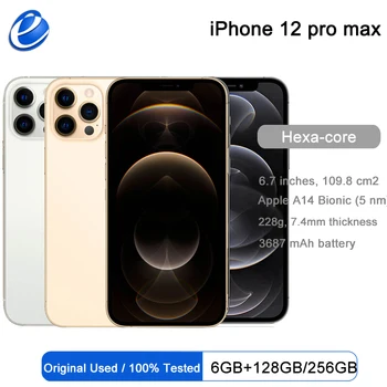 Apple iPhone 12 Pro Max 128/256 gb-os ROM Kártyafüggetlen Okostelefon, 6.7