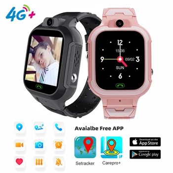 4G Sim-Kártya Intelligens Karóra Gyermekeknek 4G Videó Chat, Telefon Hívás Nézni HD Kamera SOS Helye Tracker Fiúk, Lányok, Gyerekek Smartwatch
