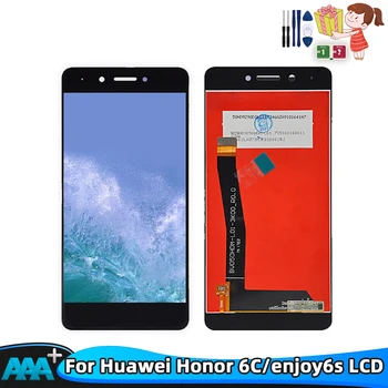 100% - ban Tesztelt LCD A Huawei Honor 6C Élvezze a 6-OS Kijelző LCD érintőképernyő Digitalizáló Közgyűlés pótalkatrészek Kerettel