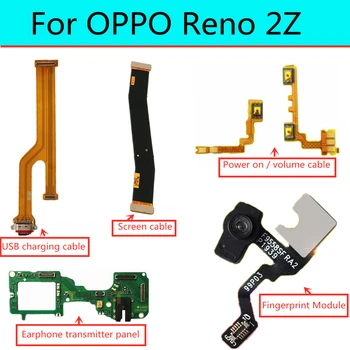 Az OPPO Reno 2Z USB Töltő Port Igazgatóság Kijelző Flex Kábel Csatlakozó Reno2Z Alaplapja Ujjlenyomat modul Flex Kábel