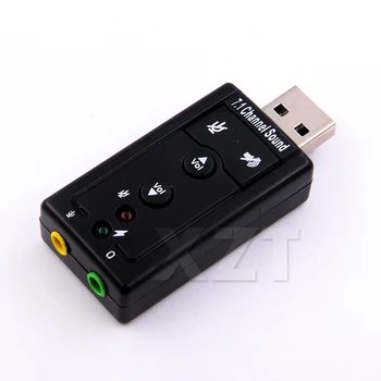 A Külső USB-AUDIO-SOUND CARD ADAPTER VIRTUÁLIS 7.1 csatornás USB 2.0 Mikrofon, Hangszóró Audió Fülhallgató Mikrofon, 3,5 mm-es Jack Átalakító