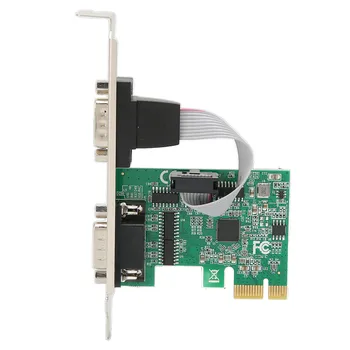 PCIE Soros Kártya Minus40 85℃ 2 Port PCI Express X1, hogy DB9 COM-RS232 Átalakító Adapter Vezérlő forró