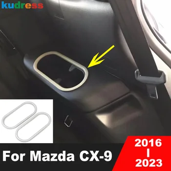 Autó Hátsó Víz pohártartó Keret Fedezi Trim Mazda CX CX9-9 2016 2017 2018 2019 2020 2021 2022 2023 Matt Belső Kiegészítők