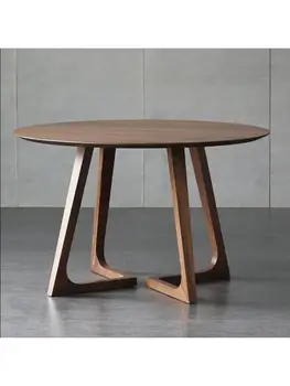 Északi Kerek Asztal tömörfa Asztal, a Család Kis Asztal nappaliba Egyszerű, Modern Étkező Asztal Bútor Étkezési Kerek muebles