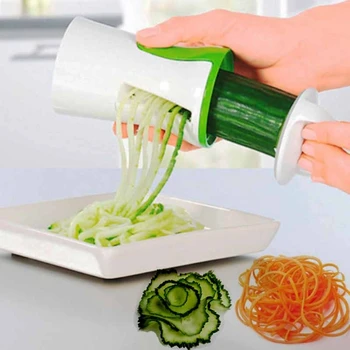Konyha Kézi Spiralizer Zöldség Szeletelő Multi-function Spirál Zúzó Hámozó Multi-cut Saláta konyha Kényelem