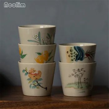 Retro kerámia Teás Csésze, Porcelán, Kézzel Festett Hivatal Teáscsésze Egyszerű Kis Vizet Bögre Kínai Kung-Fu Tea Set Drinkware 50ML