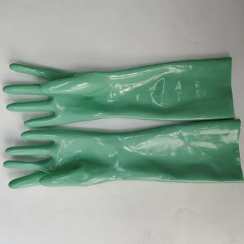 Latex Kesztyű, Zöld Latex Kesztyű, Vastagsága 0,4 mm, egyszeri Fröccsöntés