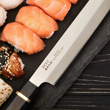 27cm Nagyon Éles Japán Sashimi Sushi Sakimaru Takohiki Kés Nyolcszögletű Kezelni Gyönyörű Pakaging