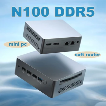 SZBOX N100 Mini PC DDR5 SSD Kettős Kijelző Dual LAN a Számítógép, Mind a Réz hűtőborda WiFi 2.4 G 5G BT4.2 pfsense Tűzfal Puha Router