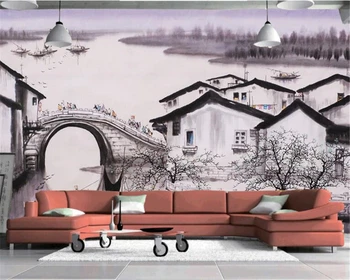 beibehang Álom divat személyiség cucc de parede háttérkép légkör Jiangnan víz Kínai nappali TV háttér fal