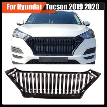 Autó Lökhárító Grill Elülső Racing Rács ABS Chrome-Hálós Grill Fényes Fekete Ezüst Rács Magas Minőségű Hyundai Tucson 2019 2020