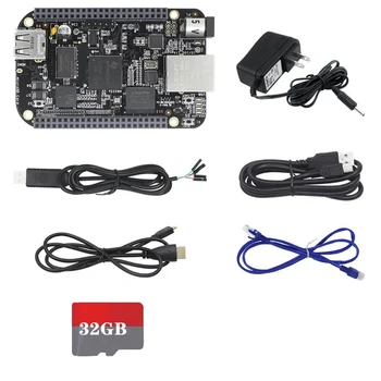 A Beaglebone BB Fekete AM3358 512 MB+4 gb-os EMMC AI Fejlesztési Tanács a TTL Vonal+Hálózati Kábel+32G SD Kártya+Teljesítmény US Plug