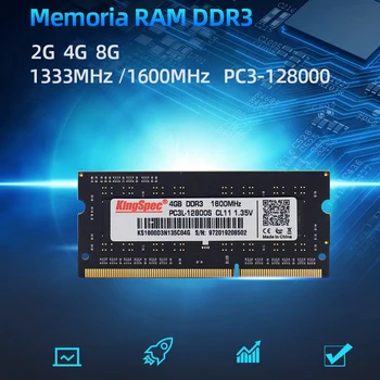 KingSpec DDR3 8gb 1333Mhz Ram Memoria 2gb 4gb 204pin SODIMM 1.35 V DDR 3 Ram Memória Sodimm Ram Notebook Laptop ddr3 Ram