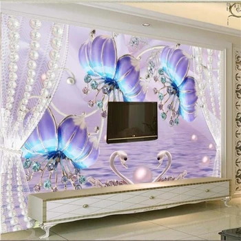 wellyu saját háttérképet freskó fotó HD divat Európai luxus gyémánt ékszerek nappali, hálószoba háttere, 3d háttérkép