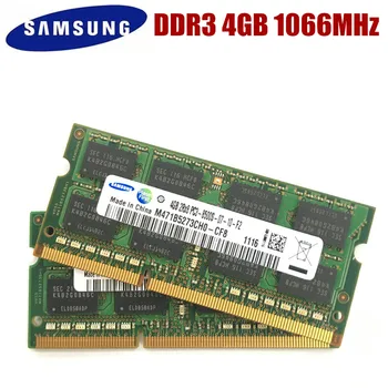 SAMSUNG 8GB (2pcsX4GB) 2Rx8 PC3-8500S DDR3 1066mhz memóriával Laptop 4G Memória PC3 8500S 1066mhz memóriával Notebook Modul SODIMM RAM