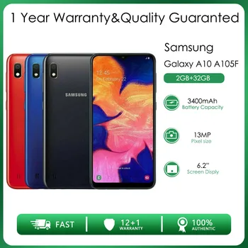 Eredeti Kártyafüggetlen Samsung Galaxy A10 A105F Dual Sim-2 GB RAM, 32 GB ROM 13MP 6.2