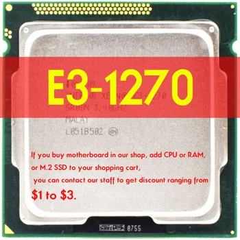 Xeon E3-1270 E3 1270 3.4 GHz-es Quad-Core CPU Processzor 8M 80W LGA 1155 Atermiter B75 Alaplap Intel LGA 1155 i3, i5 E3 készlet