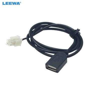 LEEWA Autó CD/DVD-Rádió Stereo 2.0 USB-4 tűs Csatlakozó Kábel a Chery QQ/Tiggo Chevrolet Aveo/LOVA USB kábel Adapter #CT6164