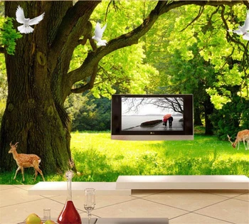 beibehang saját háttérképet freskó divat nagy felbontású modern minimalista erdőben sorozat táj, 3D dekoráció TV háttér fal