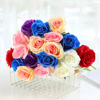 6db Szimulált Virágos Bársony Rózsa Mesterséges Virág Dekoráció, Esküvői Kellékek, hogy a Mesterséges Virág Díszek, Valentin Napi Ajándék,