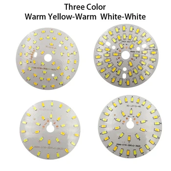 7W 9W 12W 5730, 12 mm Furat 85-130mm OD Három Tri-Color Váltakozó Fény, Meleg, Sárga, Fehér SMD LED-Bázis Izzó Lámpa Gyöngy Emitter