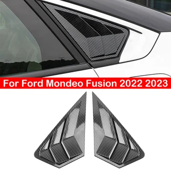 Ford Mondeo Fusion 2022 2023 Autó Hátsó Louver Ablak Oldalsó Kioldó Fedezze Trim Matrica Ventillátor Lapát ABS Szénszálas Tartozékok