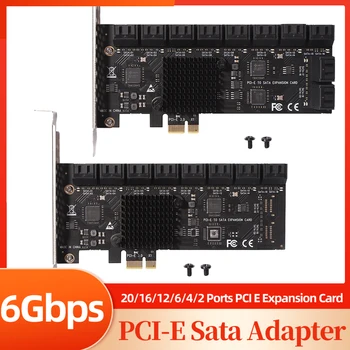 20/16/12/6/4/2 Port PCI-E Sata Csatoló PCI-Express, hogy a SATA 3.0 bővítőkártya PCIE3.0 Vezérlő 6Gbps Hozzá A Kártya PCI-E Kelő