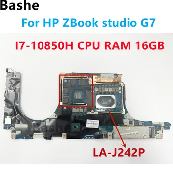 A HP ZBook stúdió G7 Laptop alaplap M12876-601 LA-J242P A i7-10850H CPU 16GB RAM t1000-es 4GB Teljes mértékben, tesztelt, működik