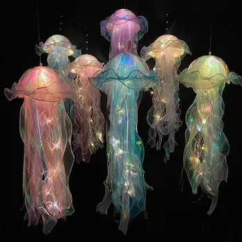 Kis Hableány Medúza LED Lámpás DIY Mermaid Fél Decor Alatt A Tenger Parti Dekoráció Babyshower Lányok Sellő, Születésnapi Ajándékok