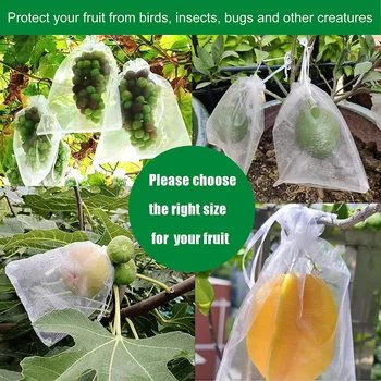 50PCS Kerti Növény Nylon Rovar Bizonyíték, Hálós Táska Védi a Zöldség-Gyümölcs Multi-function Lélegző Növények Védelme Táskák