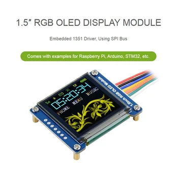 1,5 hüvelykes RGB OLED Képernyő 128x128 Pixel, 16-bit Kijelző Modul SPI Interface 65K SSD1351 Vezetni a Raspberry Pi Arduino STM32