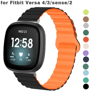 Szíj, a Fitbit Versa 3 4 Értelemben Zenekar Mágneses Szilikon Sport Csere Wristbelt Watchband a Fitbit Sense2 Karkötő