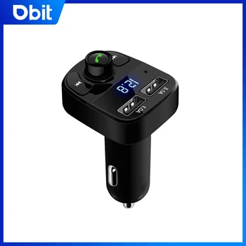 DBIT X8 Autós Bluetooth 5.0 Töltő, USB Interfész, FM Moduláció Adó U Kártya MP3 Lejátszó, kihangosító Audio Hívás HD Kék Válassza