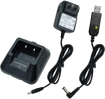 Baofeng Eredeti, UV-5R az EU/usa Töltő, USB-Kábel, Töltő Jelzőfény a Két Rádió UV-5R Sorozat DM-5R BF-F8HP