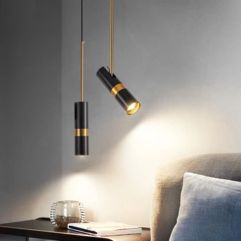 Étkező csillár kis medál fények olvasás reflektorfénybe Skandináv minimalista, modern LED-es világítótestek hálószoba éjjeli lámpa