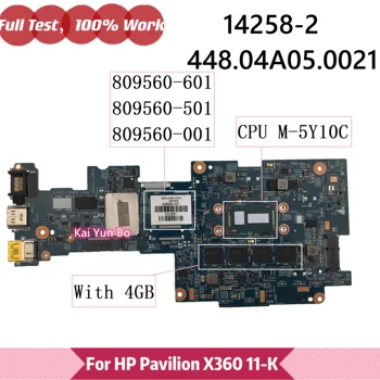 809560-501 A HP Pavilion X360 11-K013CL 11-K TPN-112W Laptop Alaplap 809560-001 809560-601 Alaplapja 14258-2 W M-5Y10C CPU