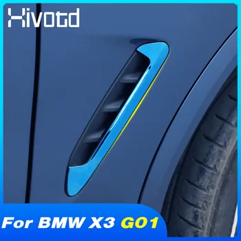 Hivotd Első Levél Fender Panel Fedél Berendezés Rozsdamentes Acél Külső Dekoráció Autó Stílus Tartozékok BMW X3 G01 2018-2021