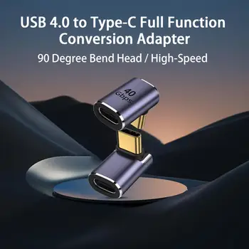 Telefon Adapter 90 Fokos Kanyar Fejét 40Gbps High-Speed USB 4.0 C-Típusú Mini Átalakító Telefon Tartozékok