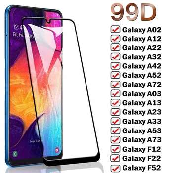 99D Védő Üveg Samsung Galaxy A12 A32 A42 A52 A72 F22 F52 Képernyő Edzett Üveg Samsung A53 A23 A33 A73 A03S A13 Film