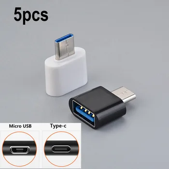 5db Univerzális USB C Típusú Adapter Mini Micro USB OTG USB Átalakító Android Telefonok, Tablet Micro-USB-USB2.0 q1 Csatlakozó