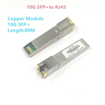 10G Sfp + Naar RJ45 Koper Modul 10Gb Sfp RJ45 Modul Sfp Sfp +-T a 10GBase-T Koper sfp 80M Voor Cisco Mikrotik Tp-Link, D-Link