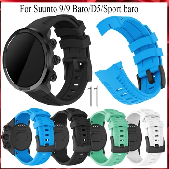 Divat Szilikon eredeti szíj 24mm watchband A Suunto 9/9 Baro/D5/Sport baro/spartan sport/Spartan Sport Csukló HR karkötő